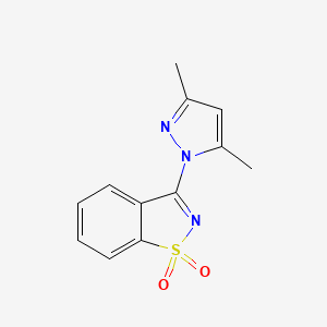 3-(3,5-Dimethyl-1-pyrazolyl)-1,2-benzothiazole 1,1-dioxide