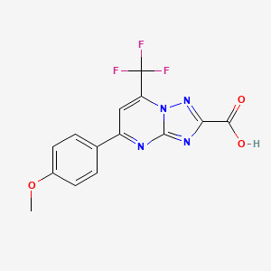 5-(4-methoxyphenyl)-7-(trifluoromethyl)[1,2,4]triazolo[1,5-a]pyrimidine-2-carboxylic acid