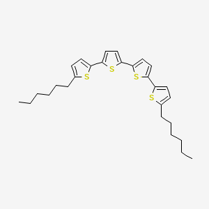 2-hexyl-5-[5-[5-(5-hexylthiophen-2-yl)thiophen-2-yl]thiophen-2-yl]thiophene