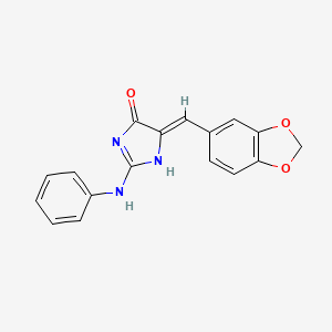 (5Z)-2-anilino-5-(1,3-benzodioxol-5-ylmethylidene)-1H-imidazol-4-one