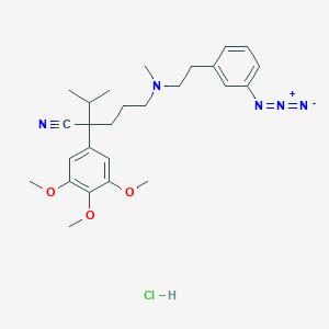 5-[2-(3-azidophenyl)ethyl-methylamino]-2-propan-2-yl-2-(3,4,5-trimethoxyphenyl)pentanenitrile;hydrochloride