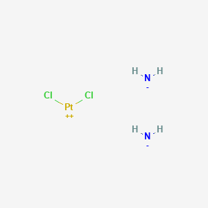 molecular formula Cl2H6N2Pt B1684305 Azanide; dichloroplatinum(2+) CAS No. 15663-27-1