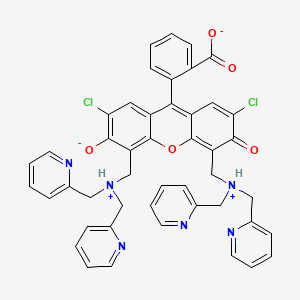 2-[4,5-Bis[[bis(pyridin-2-ylmethyl)azaniumyl]methyl]-2,7-dichloro-3-oxido-6-oxoxanthen-9-yl]benzoate