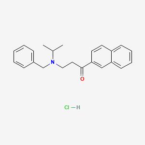 3-[benzyl(propan-2-yl)amino]-1-naphthalen-2-ylpropan-1-one;hydrochloride