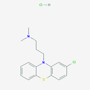 molecular formula C17H19ClN2S.ClH<br>C17H20Cl2N2S B195715 Chlorpromazine hydrochloride CAS No. 69-09-0