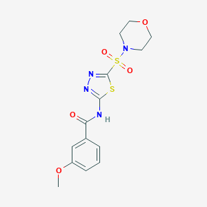 3-METHOXY-N-[5-(MORPHOLINE-4-SULFONYL)-1,3,4-THIADIAZOL-2-YL]BENZAMIDE