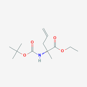 4-Pentenoic acid, 2-[[(1,1-dimethylethoxy)carbonyl]amino]-2-methyl-, ethyl ester, (2R)-