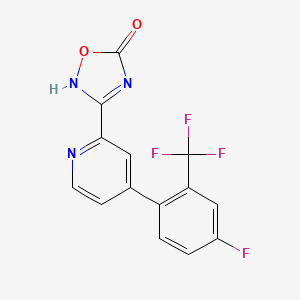 3-[4-[4-fluoro-2-(trifluoromethyl)phenyl]pyridin-2-yl]-2H-1,2,4-oxadiazol-5-one