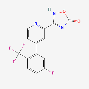 3-[4-[5-fluoro-2-(trifluoromethyl)phenyl]pyridin-2-yl]-2H-1,2,4-oxadiazol-5-one