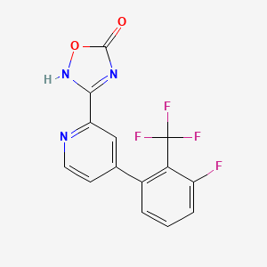 3-[4-[3-fluoro-2-(trifluoromethyl)phenyl]pyridin-2-yl]-2H-1,2,4-oxadiazol-5-one