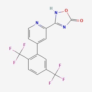 3-[4-[2,5-bis(trifluoromethyl)phenyl]pyridin-2-yl]-2H-1,2,4-oxadiazol-5-one