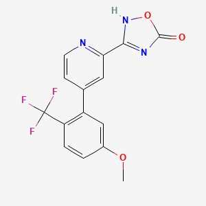 3-[4-[5-methoxy-2-(trifluoromethyl)phenyl]pyridin-2-yl]-2H-1,2,4-oxadiazol-5-one