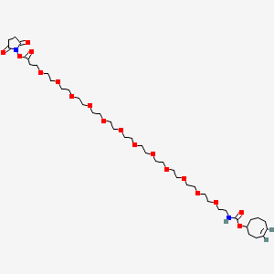 (2,5-dioxopyrrolidin-1-yl) 3-[2-[2-[2-[2-[2-[2-[2-[2-[2-[2-[2-[2-[[(4E)-cyclooct-4-en-1-yl]oxycarbonylamino]ethoxy]ethoxy]ethoxy]ethoxy]ethoxy]ethoxy]ethoxy]ethoxy]ethoxy]ethoxy]ethoxy]ethoxy]propanoate