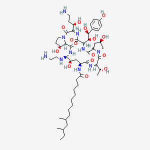 L743872; L-743872; L 743872; MK 0991; MK-0991; MK0991; Caspofungin acetate;Cancidas; (10S,12R)-N-((2R,6S,9S,11S,12S,14aS,15S,20R,23S,25aS)-20-((R)-3-amino-1-hydroxypropyl)-12-((2-aminoethyl)amino)-23-((1S,2S)-1,2-dihydroxy-2-(4-hydroxyphenyl)ethyl)-2,11,15-trihydroxy-6-((R)-1-hydroxyethyl)-5,8,14,19,22,25-hexaoxotetracosahydro-1H-dipyrrolo[2,1-c:2',1'-l][1,4,7,10,13,16]hexaazacyclohenicosin-9-yl)-10,12-dimethyltetradecanamide diacetate;Caspofungin diacetate